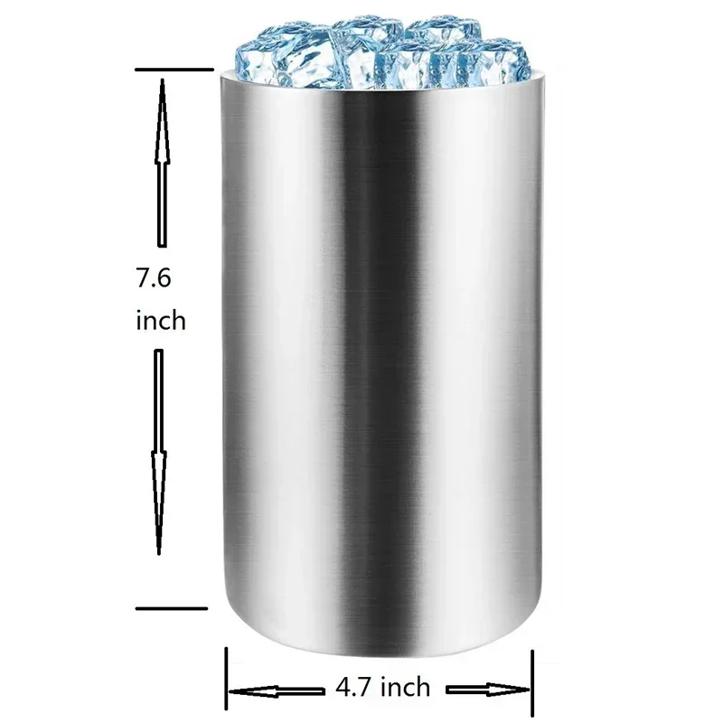 Wine Cooler Bucket Double Wall Wine Bottle Cooler Holder Champagne Beer Chiller Ice Bucket Bar Tool wine cooler sleeve beer bottle cooler drink cooler