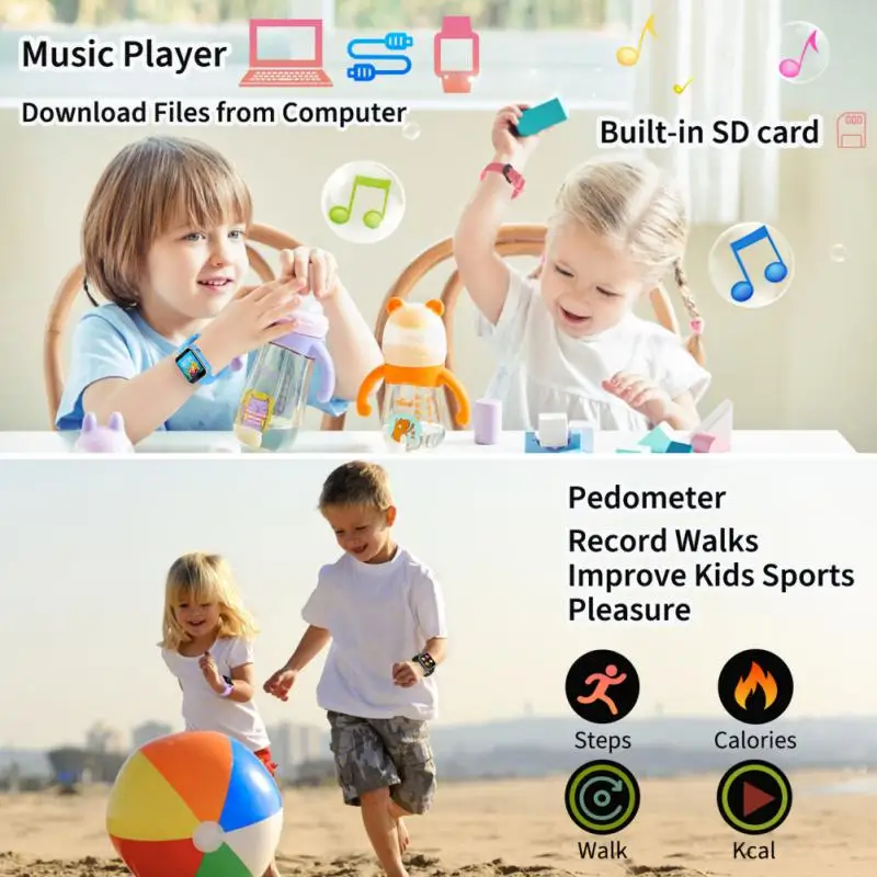 Novo y8 miúdo relógio inteligente música mp3 player vários jogos educativos  pedômetro de vídeo e foto presente das crianças smartwatch para crianças -  AliExpress