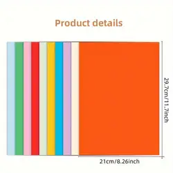 100 Sheets Premium Vibrant Colored A4 Construction Paper for Arts, Crafts, and Origami (Random colors 100pcs)