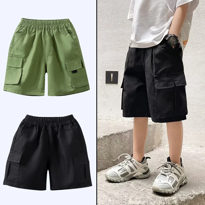 Kids Shorts Boys Summer Casual Fashion Cargo Pants Comfortable Breathable Loose Sports
