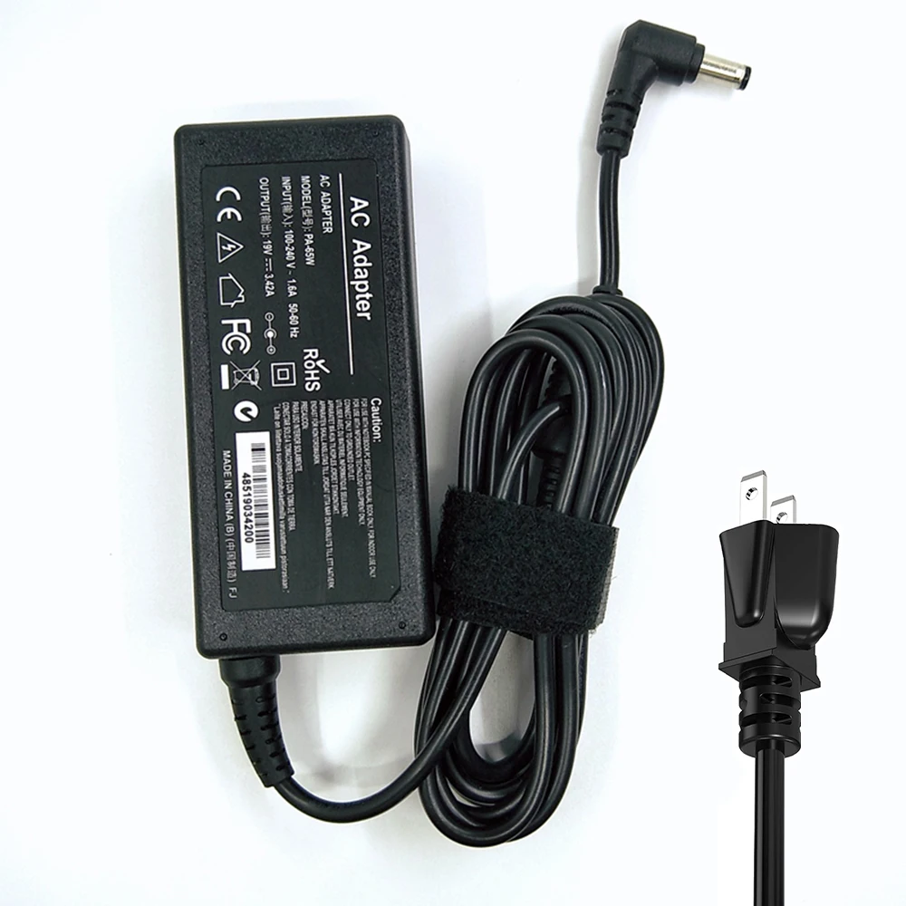 19V 65W Universal Laptop Charger with 5.5x2.5mm Connector