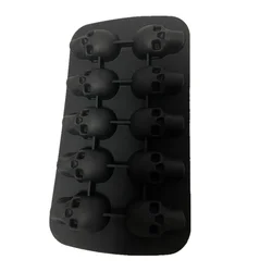 3D Skull Silicone Ice Cube and Chocolate Mold (BP963-1A-BK)