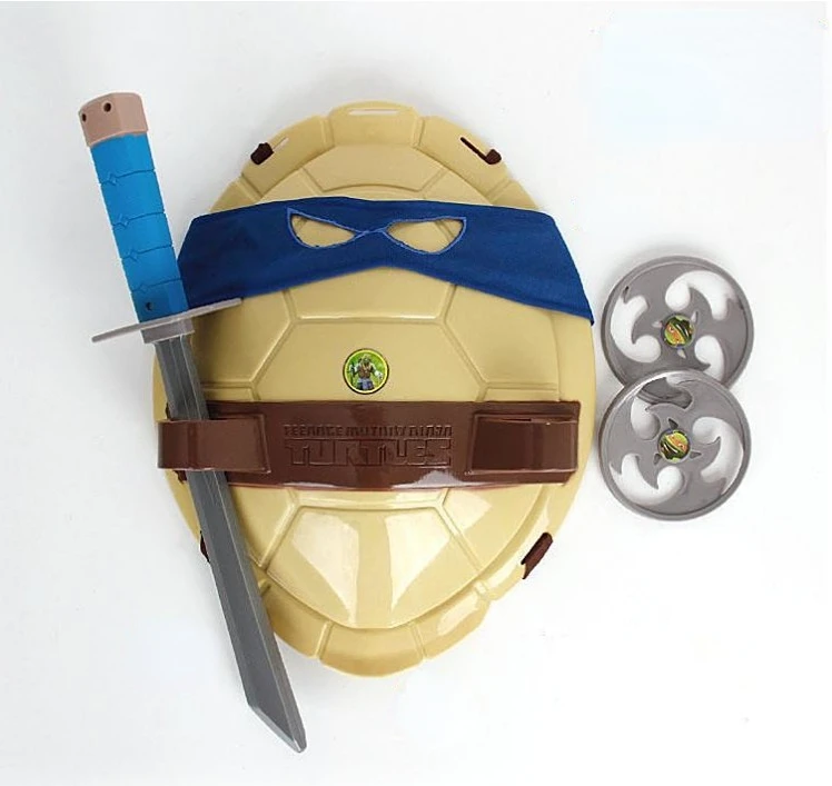 thumbnail image 1 of Tortugas Ninja Caparazón de tortuga Rafael Leonardo Da Vinci Donatello Arma Caparazón de tortuga Set Cosplay Halloween Regalos de juguetes para niños, 1 of 4