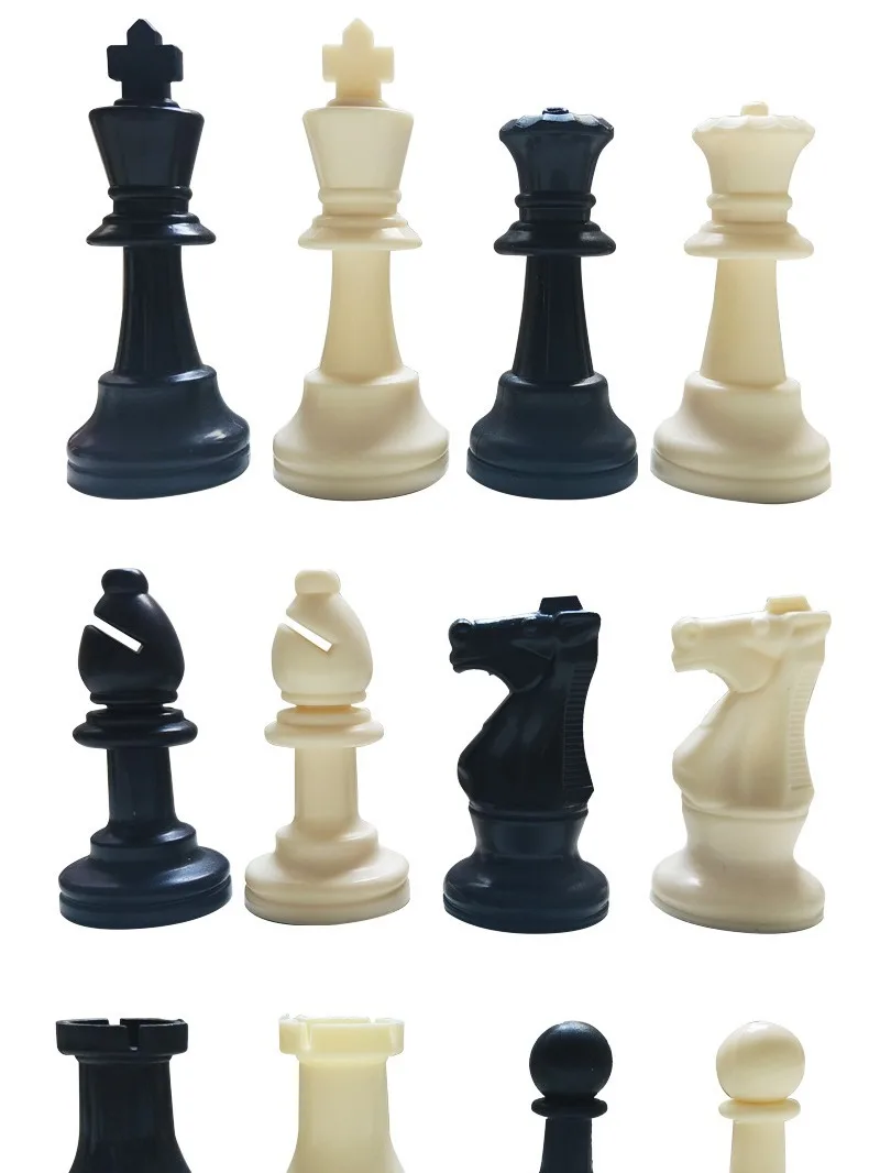 32Pcs Tradtional Board Game Tournament Chess Pieces Chessmen Set Replacement Checker Pawn Non-Toxic Kids Adults