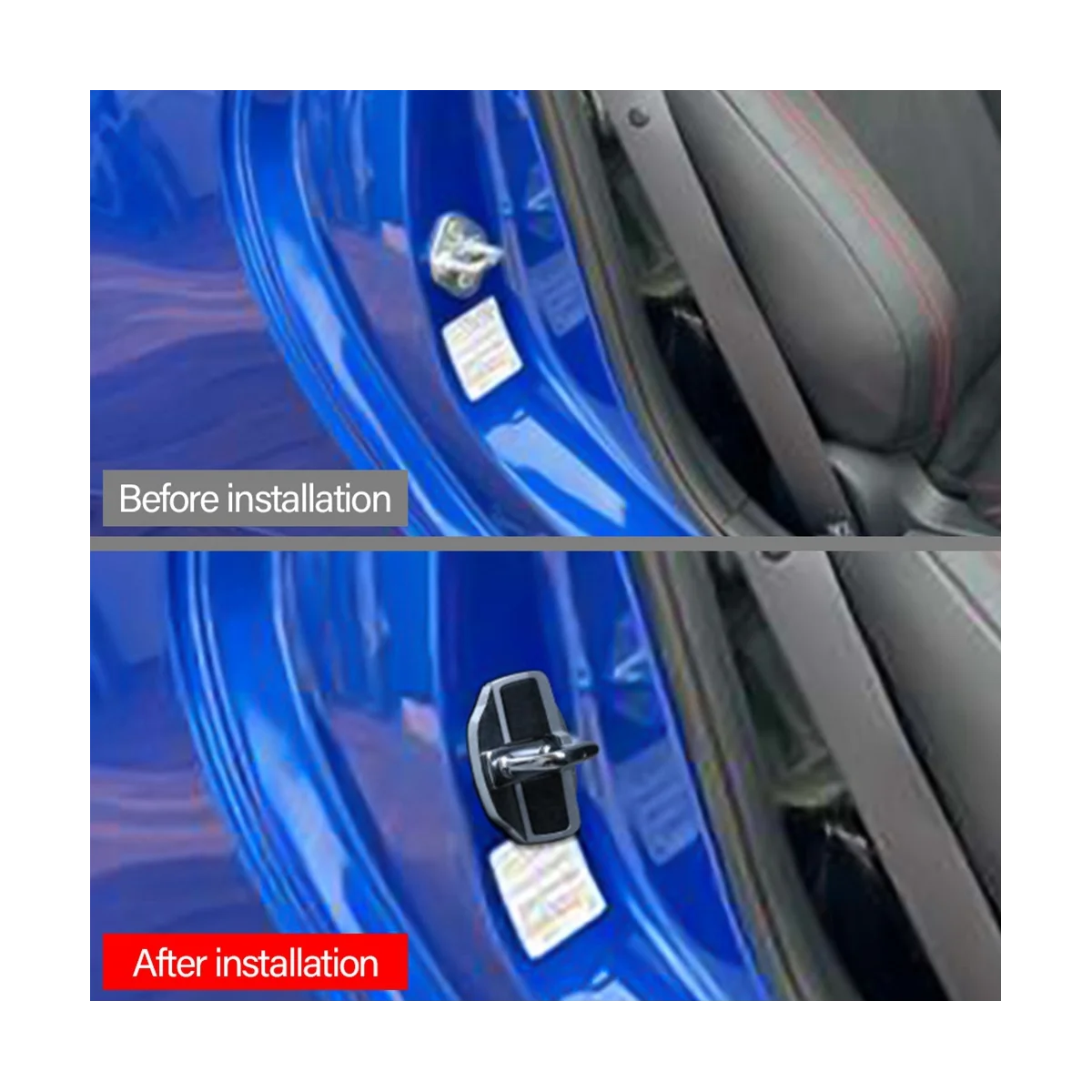 Car Door Lock Protection Cover Stabilizer Latches for Subaru All Series 4 Set car door lock damper car interior accessories car door lock cover car exterior accessories car door protection pad car door cover