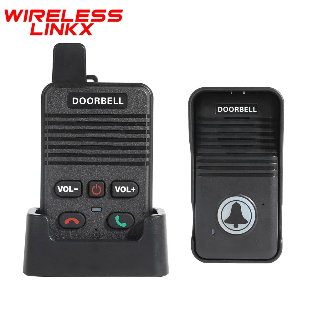 

200 Meters Range Wireless Doorbell Home Apartment Intercom Factory Office Intercom System Doorbell with Rechargeable Battery