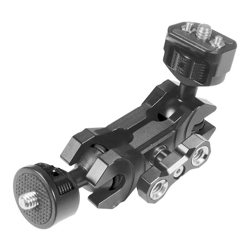 Magic Arm 360-Grad-Drehung Dual Ball Head Cilp Arri Pin 1/4 3/8 M5 Griffschraubenadapter für Sony A7C Fuji XT4 Kamerakäfigverlängerung – Detail 15