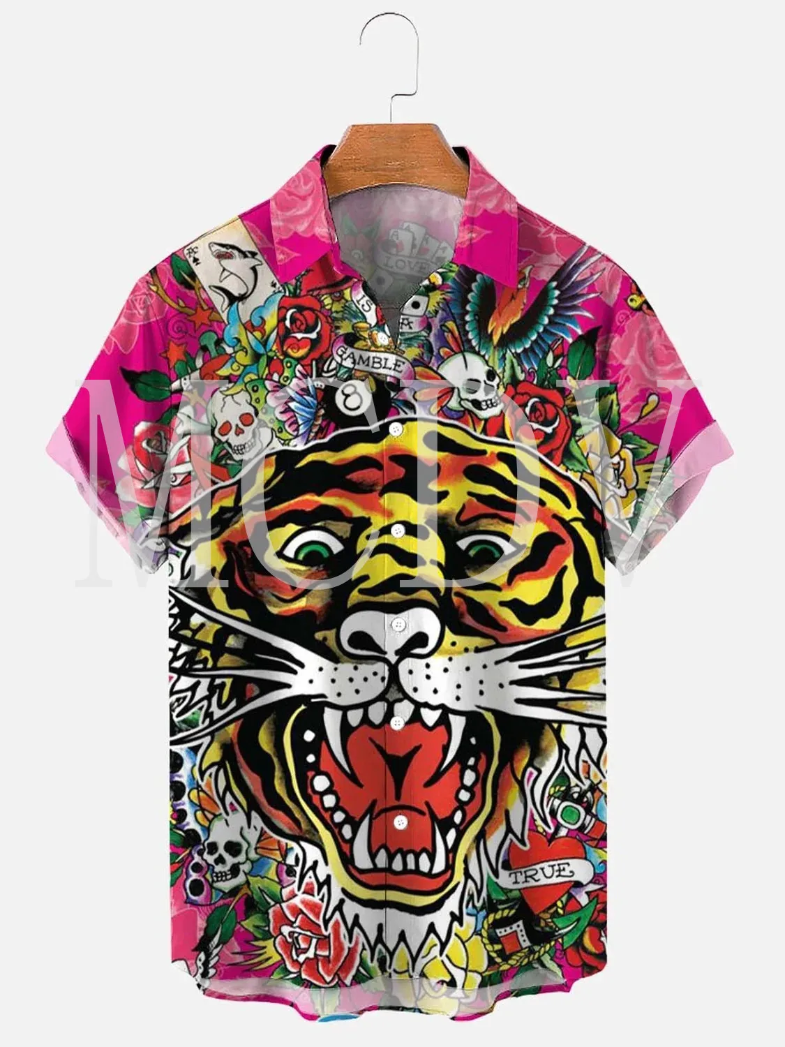 

Hawaiian Sailor Tiger 3D All Over Printed Hawaiian Shirt Men For Women Casual Breathable Hawaiian Short Sleeve Shirt