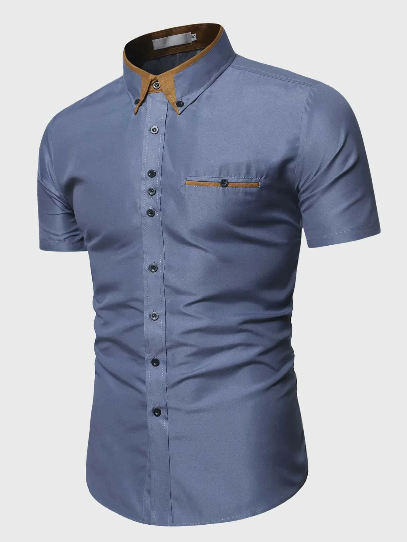Polo de manga para hombres, camisas eden de algodón, informales, de negocios, bordado, | - AliExpress