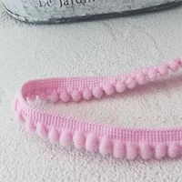 Buy 1.2CM Wide HOT Pink Embroidery Flower Lace Fabric Trim Ribbon Sewing Applique Collar Cord Wedding Dress Cloth Guipure Décor Online - Image 3