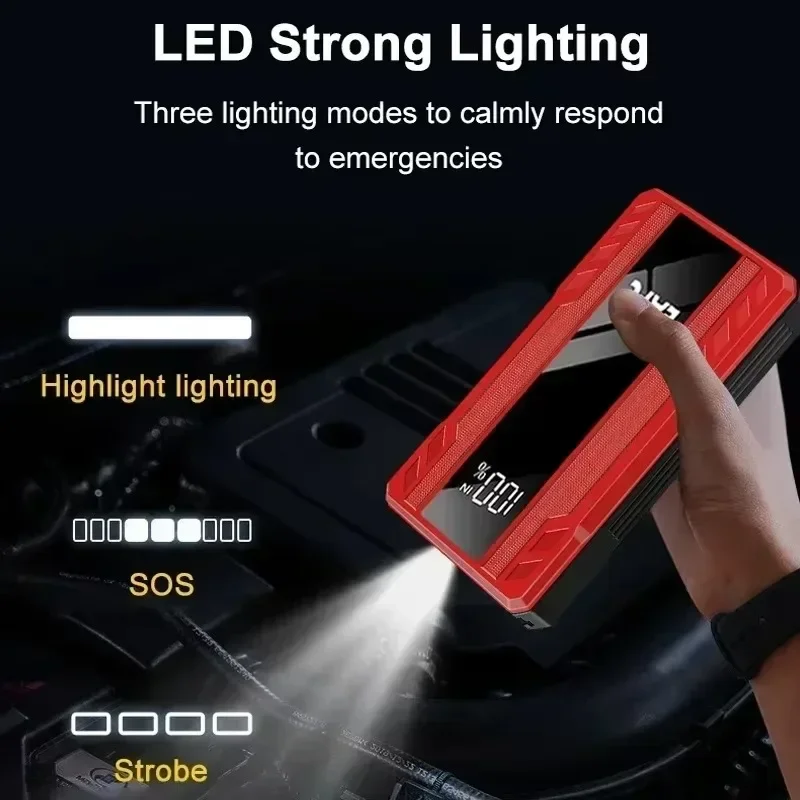 2000/1200/600A Car Jump Starter Starting Device Portable Jumpstarter Auto Buster Emergency Booster Starting Battery Power Bank