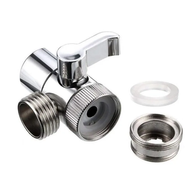 3 Way Tee Switch Faucet Adapter Connector Three-way Valve For Shower Head Diverter Home Bathroom Shower Faucets Water Separator
