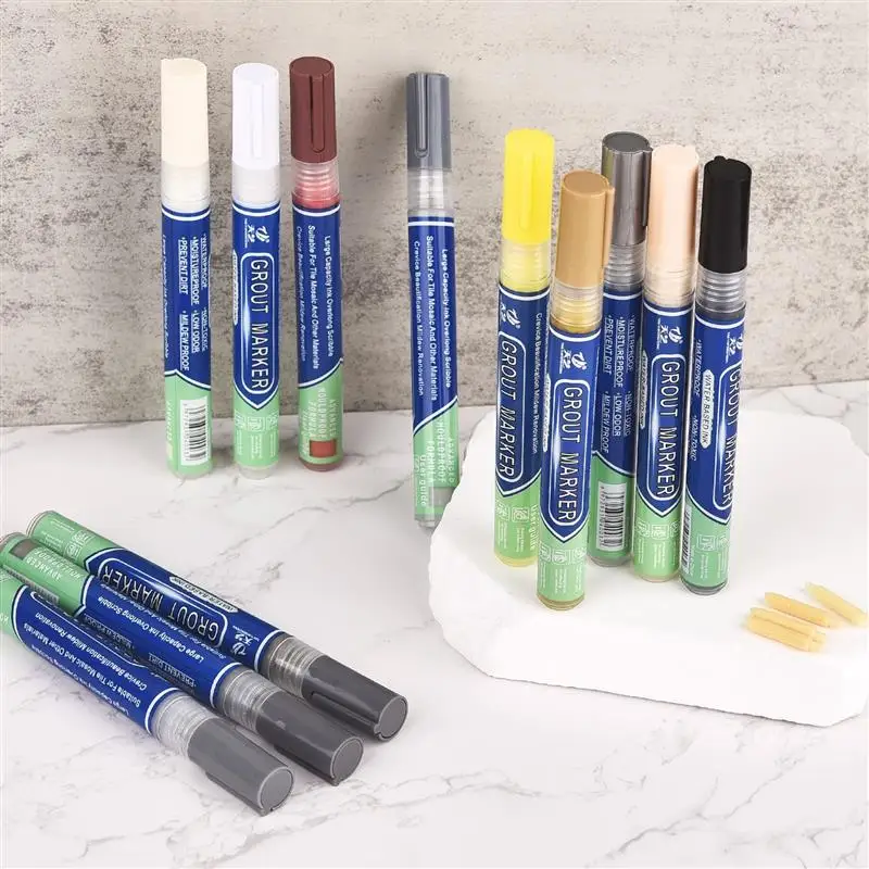 Tile Grout Marker Tile Repair Pen Tile Grout Pen Marker Waterproof Wall Seam Color Pen for Optional for Tiles Floor Bathroom Decontamination Seam Repair Pencil