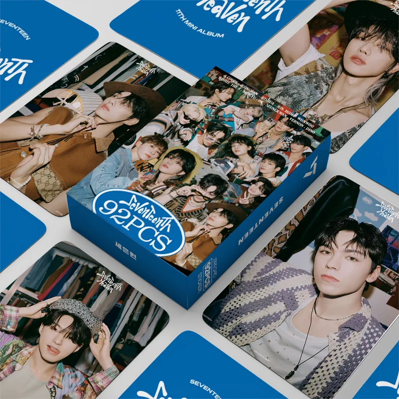 

92pcs/Set NEW Kpop SVT 17 FML LOMO Card High Quality Double Side Print Photo Card THE8 WONWOO WOOZI VERNON Fans Collection Gift