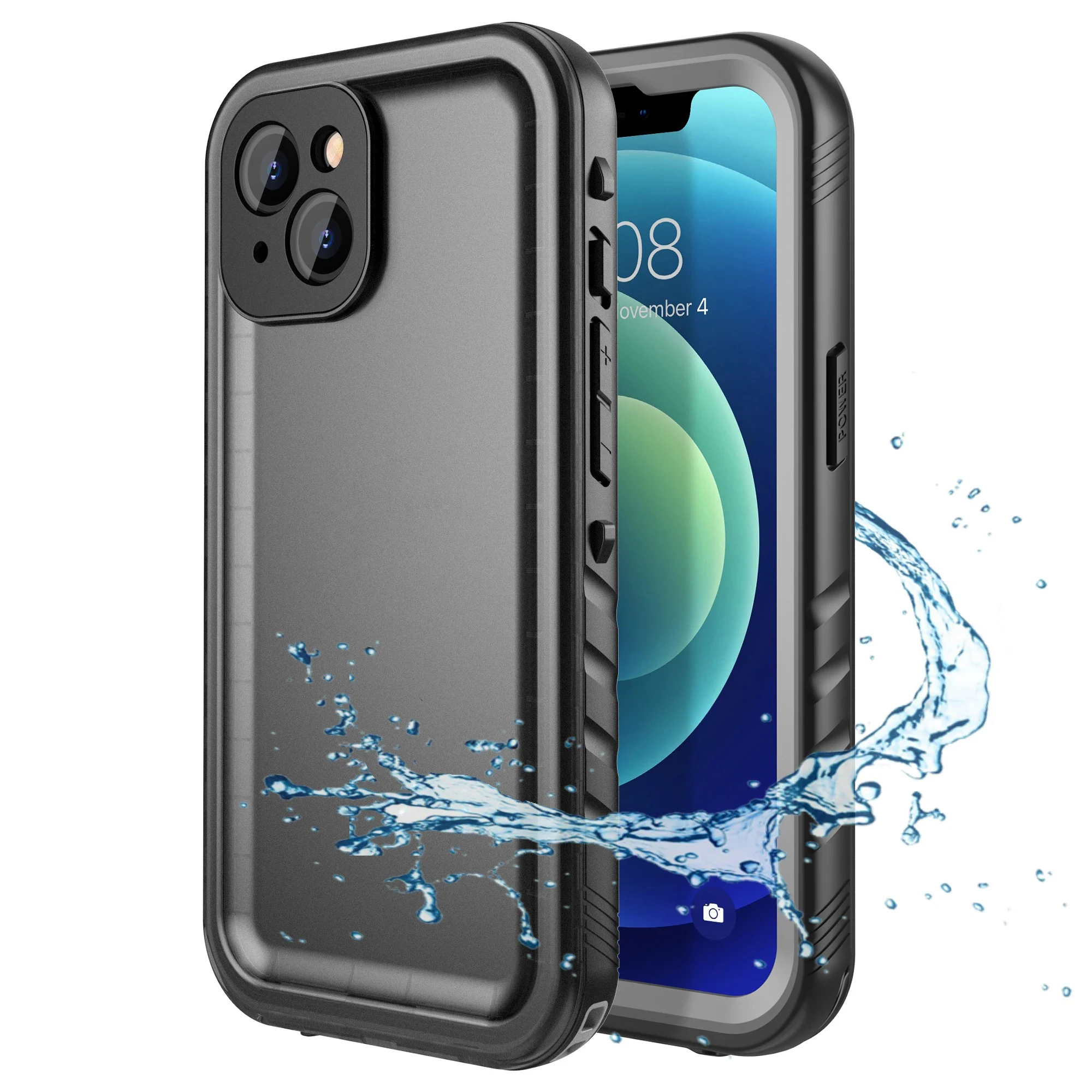 SPORTLINK Waterproof Case For iPhone 14 11 12 13 15 Pro Max Swimming Diving  Case With Strap Full-Body Screen Camera Protector