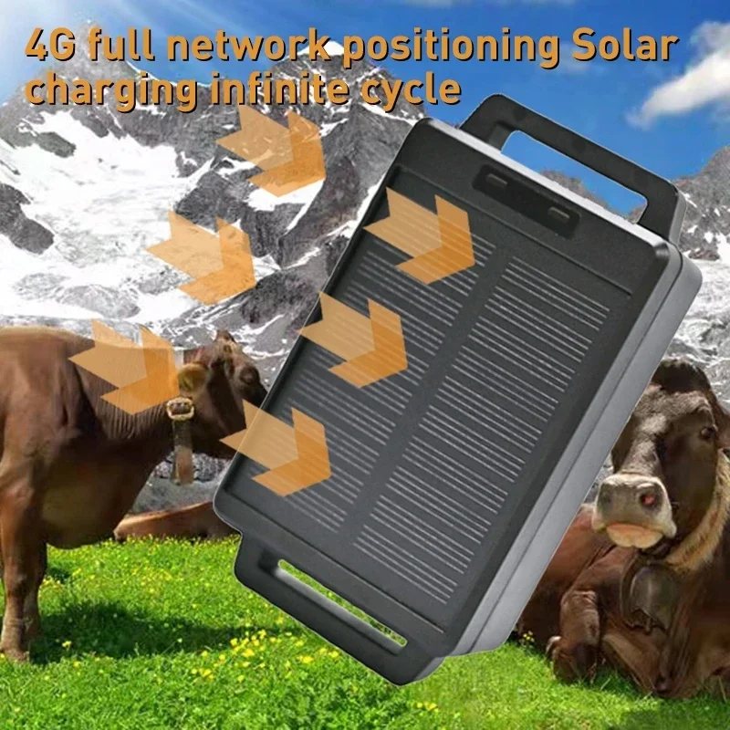 High-Quality Intelligent Waterproof GPS Pet Tracker Solar Energy Electronic Cattle Sheep Positioning Locator