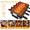 1300W Electric Indoor Searing Grill Bbq Grill Removable Grill Griddle Plates Smokeless Easy-to-Clean Nonstick Cooking Barbecue 2