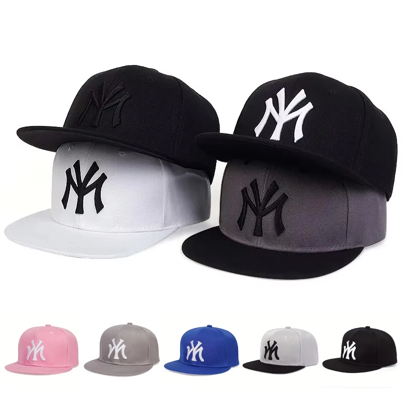 Unisex Embroidered Hip-hop Style Adjustable Baseball Cap with Sun Protection