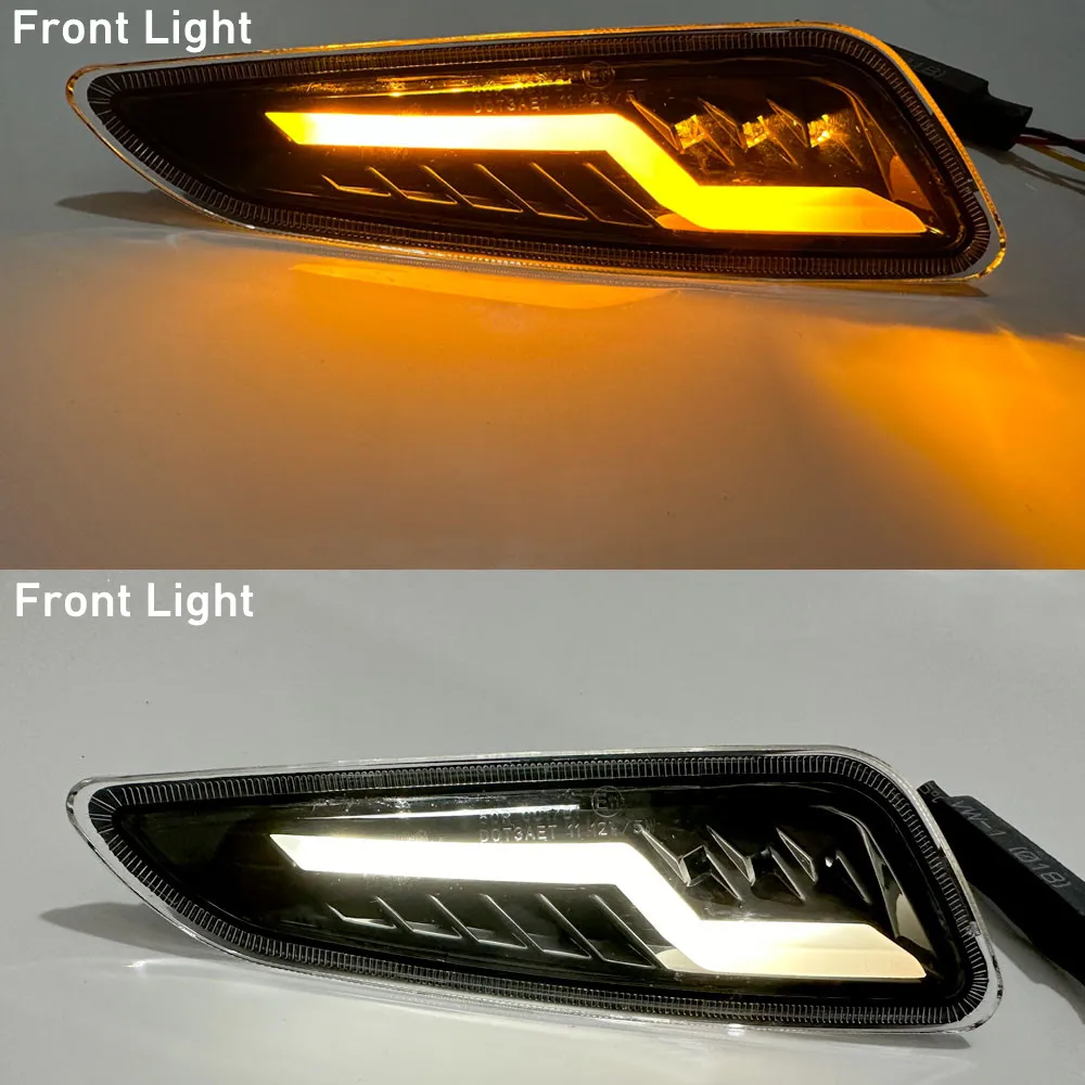 Motorbike Front Rear E-Mark Turn Signals Blinker Daytime Running LED Light For V