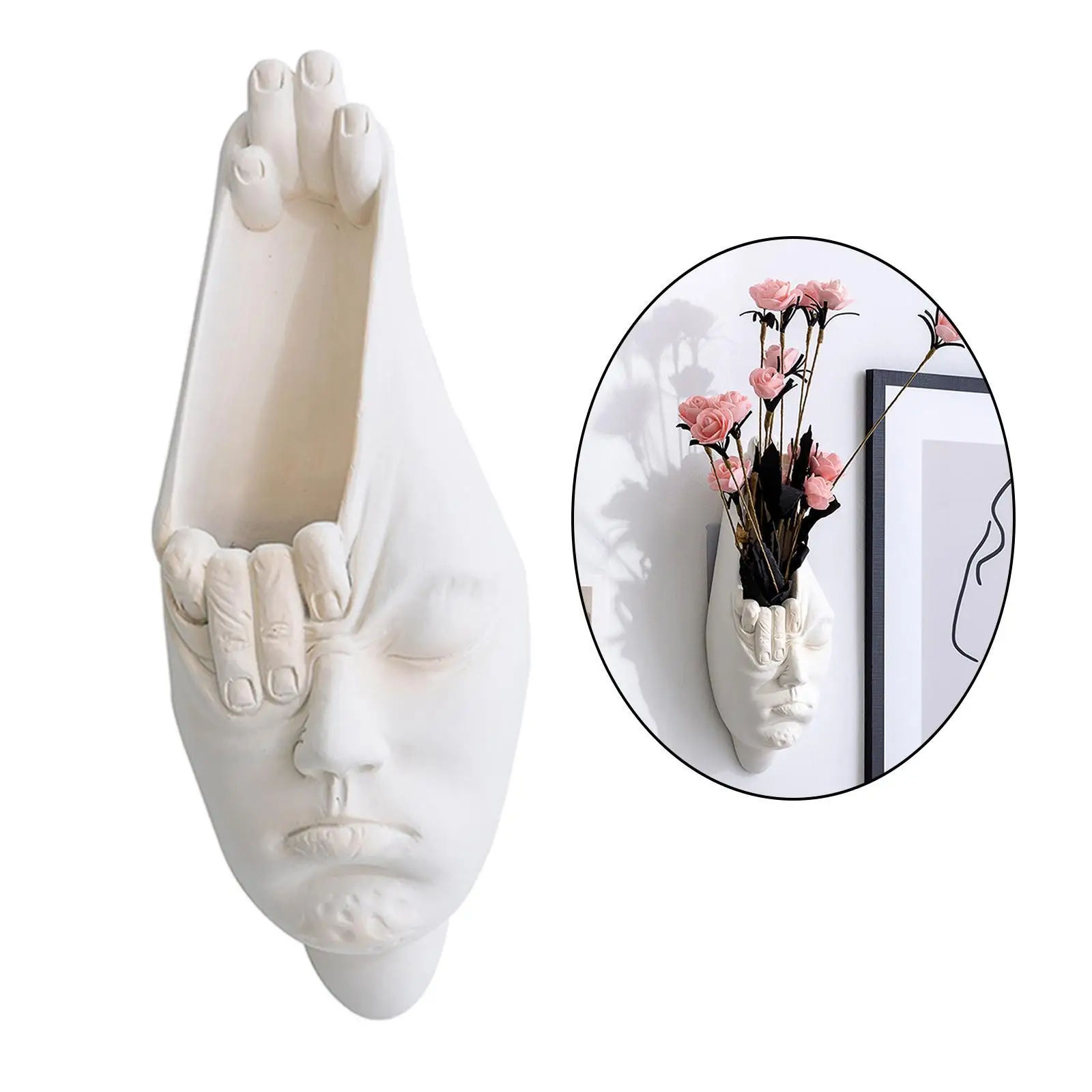 

Abstract Wall Planter Hanging Flower Vase Sculpture