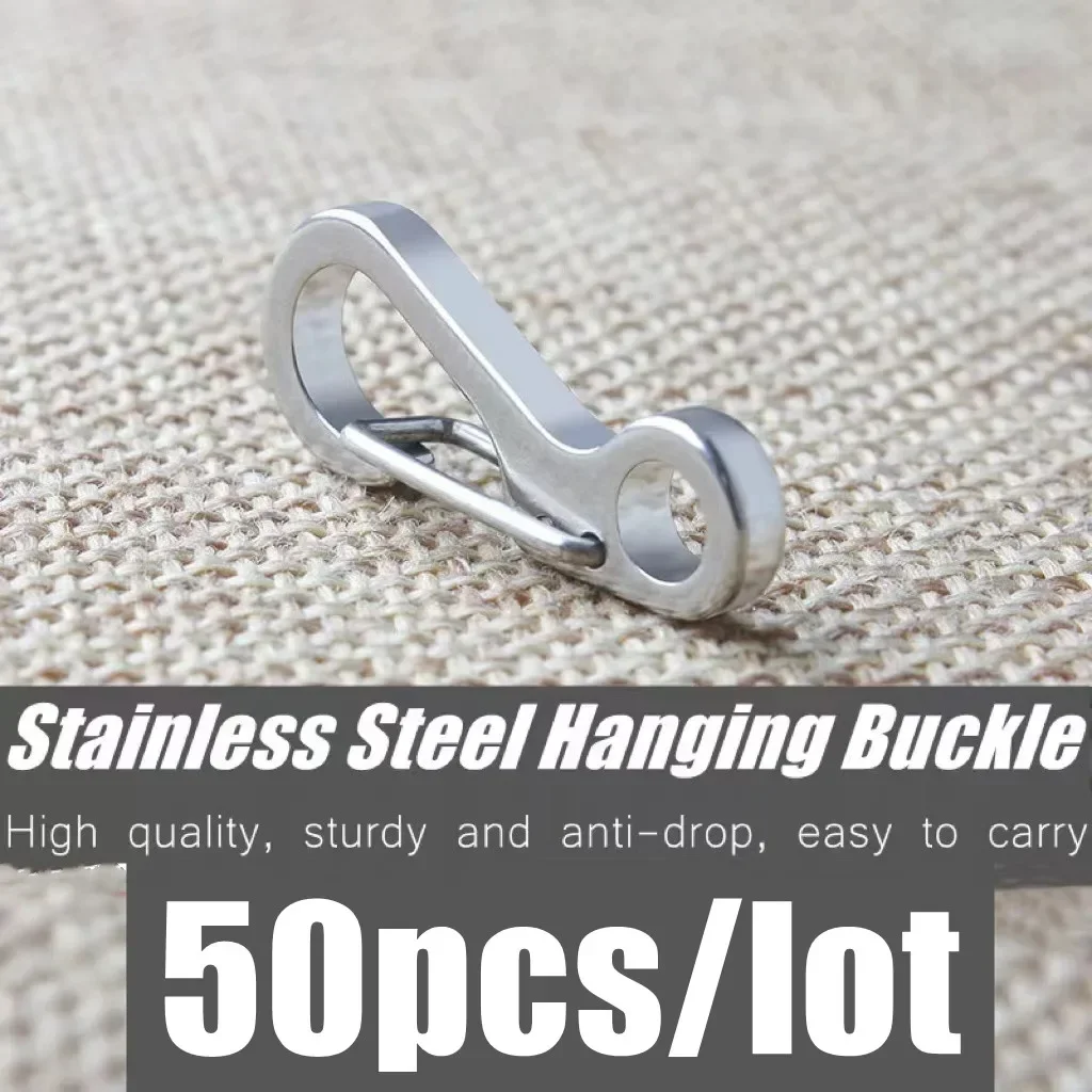 50Pcs/lot Mini Carabiner Camping EDC Survival Climbing SF Spring ...