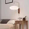 Nelson Wall Lamp japanese Silk swing wall lamp For Bedroom Home Bedside office lamp Hotel restaurant decoration reading light 2