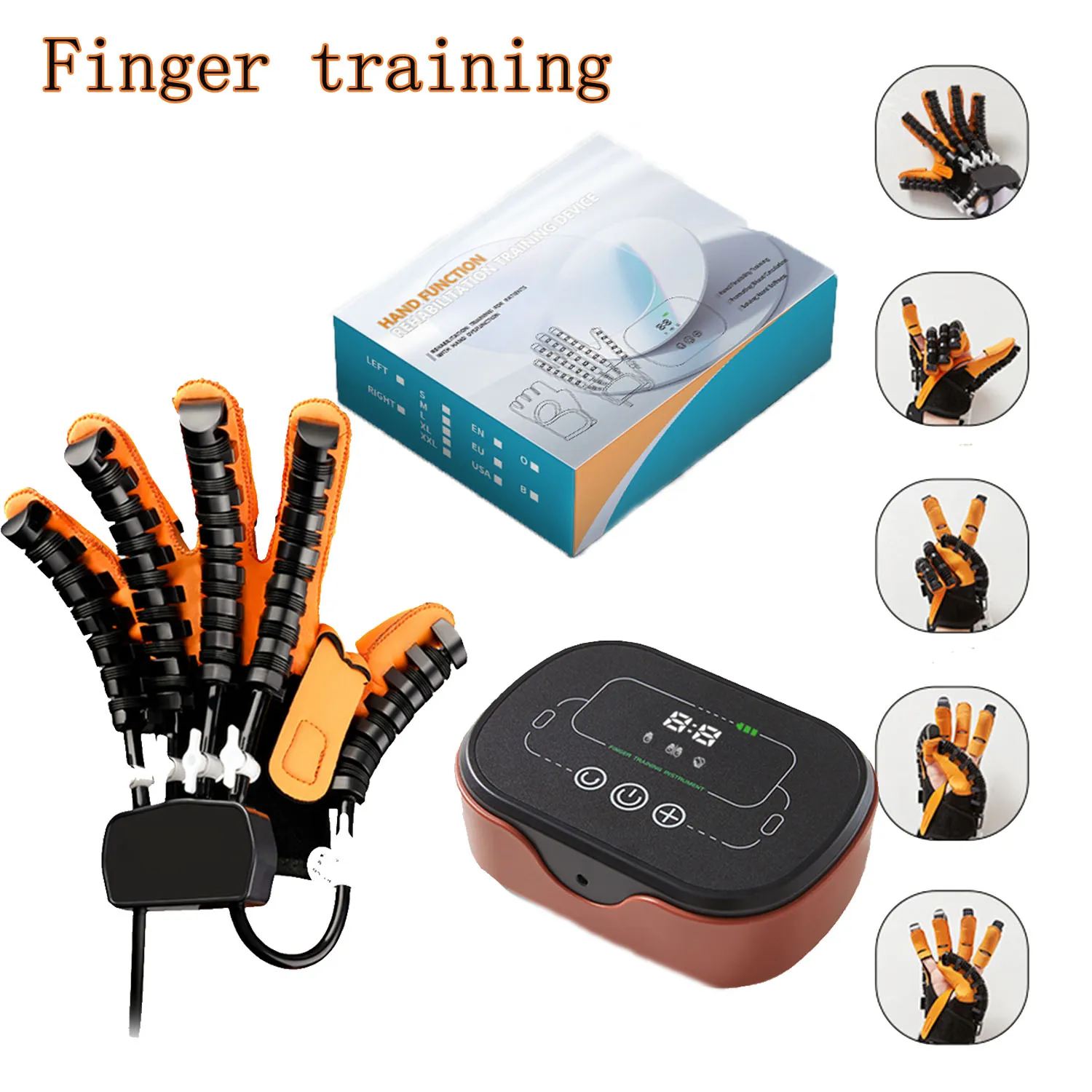 

Rehabilitation Robot Gloves Stroke Hemiplegia Gloves Hand Function Recovery Finger Physiotherapy Device Finger Trainer for Hand