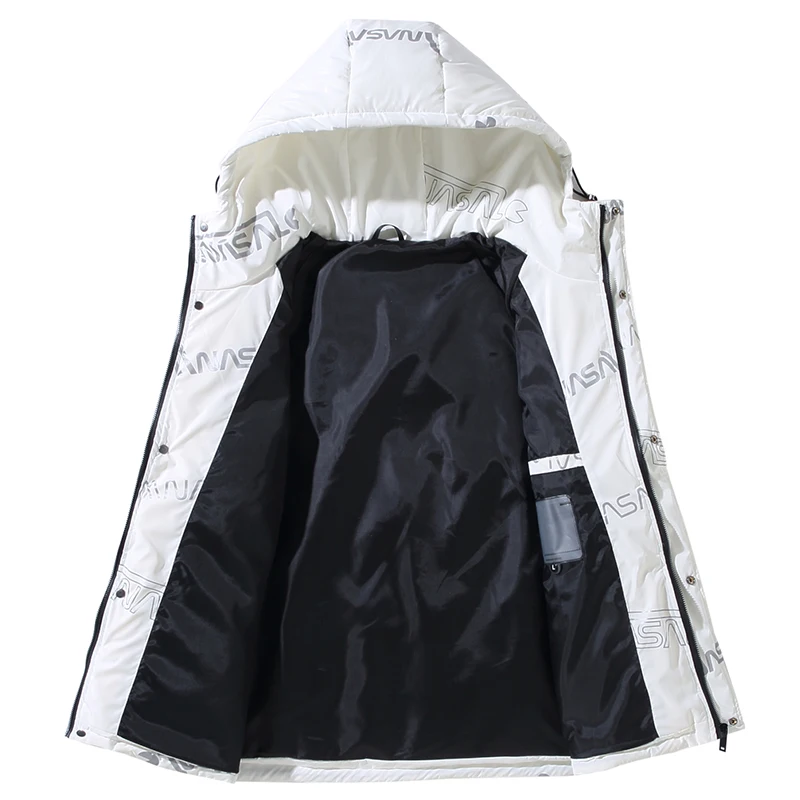 Down jacket short thickened warm men and women the same winter new youth bright face thickened white duck down coat
