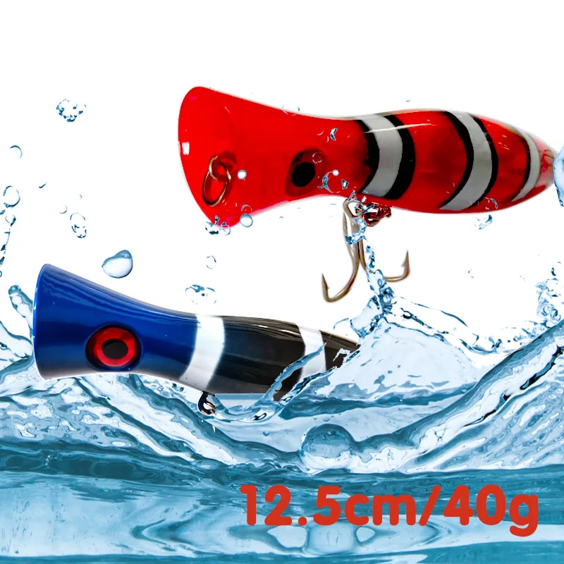 Big Popper Saltwater Fishing Lures 12.5cm 40g Coating Top Water