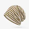COKK Spring Summer Hats For Women Men Unisex Stripe Beanie Bonnet Femme Sunscreen Breathable Retro Baggy Cap Headwrap Headdress 2