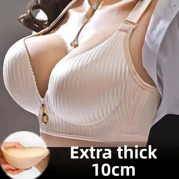 Women's 8CM Extreme Push Up Bra Wireless Side Smoothing Lift Enhance for Small Flat Chest Seamless Breathable Comfort AA A B Cup 1