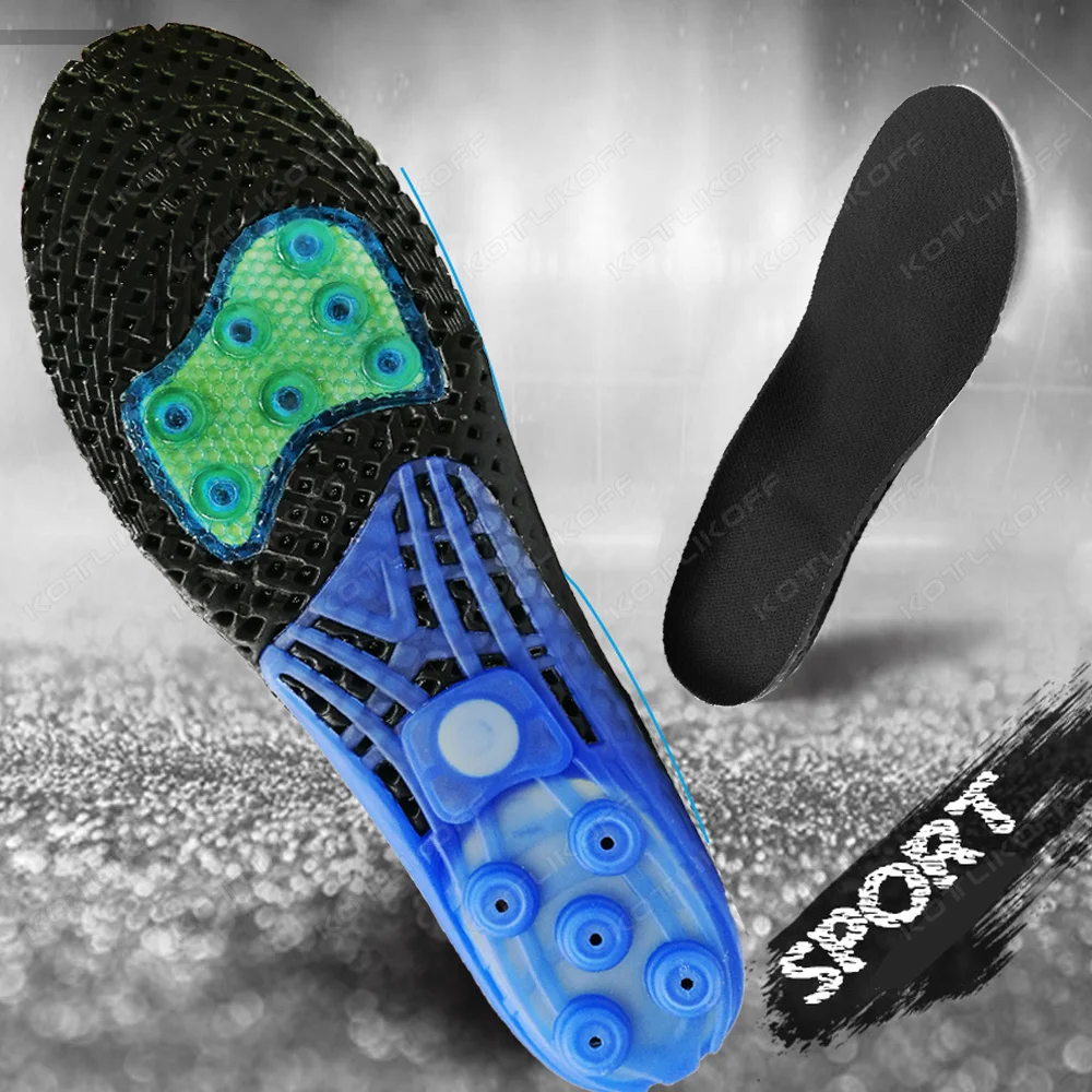 Shoe Insoles Sport Insoles Orthopedic Insoles Sport Orthopedic Insoles Sports Insoles EVA Spring Silicone Sole Insole Flat Feet Orthotic Insoles Arch Support Orthopedic Inserts Plantar Fasciitis Feet Pain Foot Care
