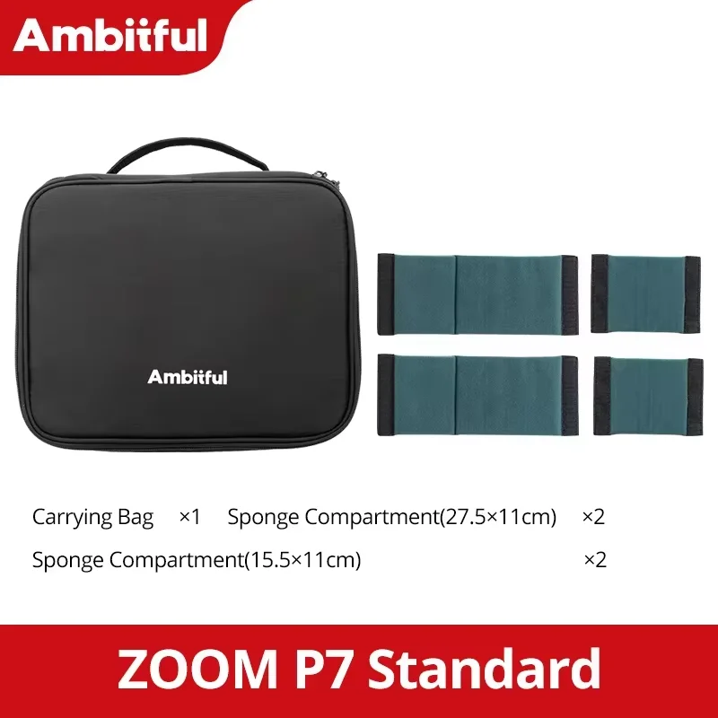 Ambitful Zoom P7 Çok Fonksiyonlu Fotoğraf Kamera Işıkları, LED Işık, Drone Flaş Tetikleyici Saklama Çantası için Taşıma Çantası