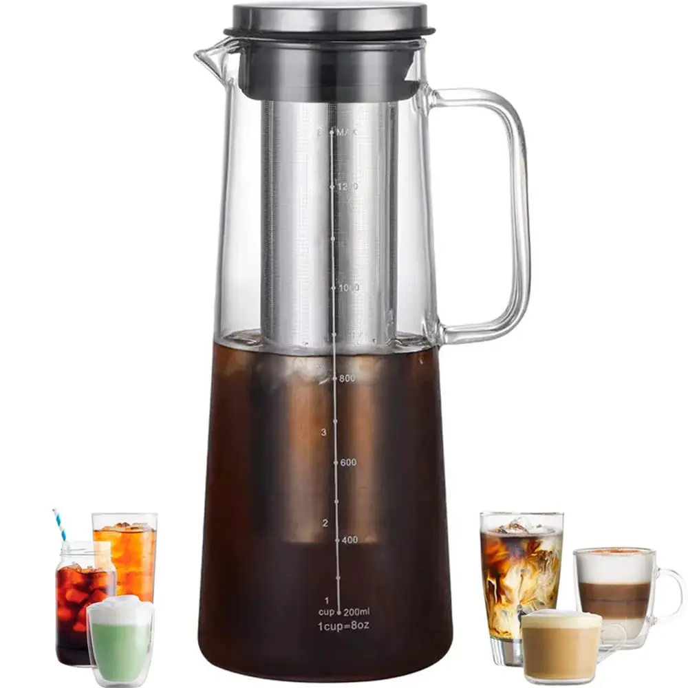 Cold Brew Maker Cold Brew Iced Coffee Maker Leakproof for Fridge Coffee  Maker Pitcher with Airtight Lid - AliExpress