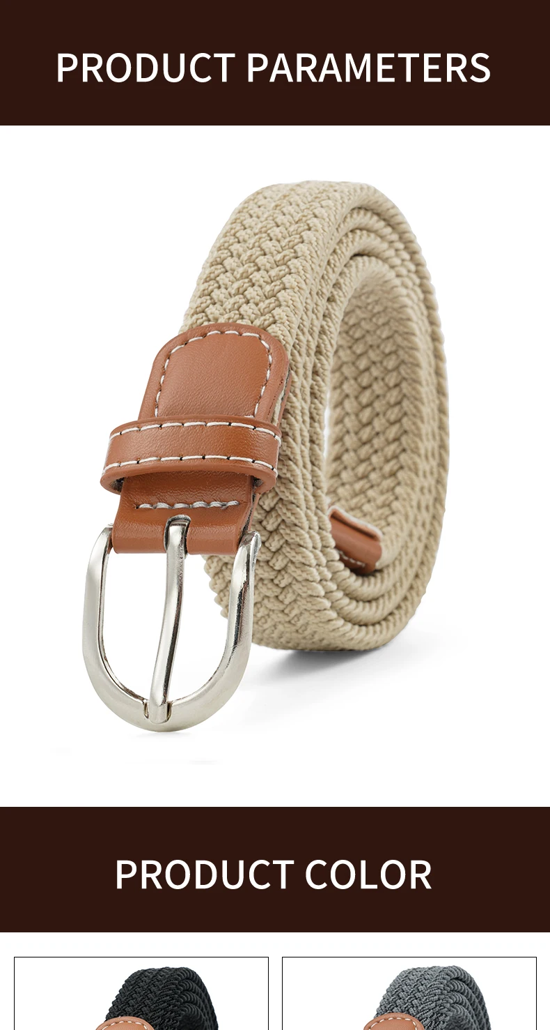 Damen Gewebter Elastischer Gürtel Lässiges Sportliches Atmungsaktives Design für Golf Strand Partys Hochzeiten Vielseitiges Mode-Accessoire – Detail 6