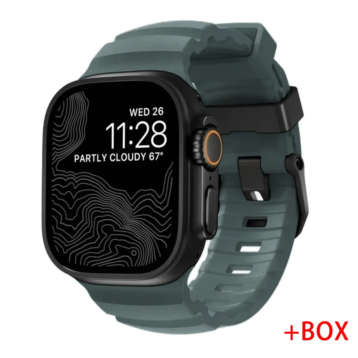 ตัวเลือกสินค้า สายรัดข้อมือซิลิโคนสปอร์ต สำหรับ Apple Watch ทุกรุ่น