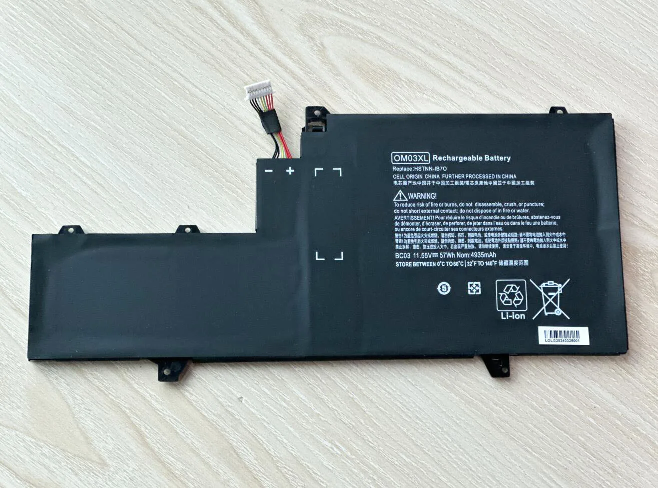 OM03XL bateria do portátil para HP Elitebook,