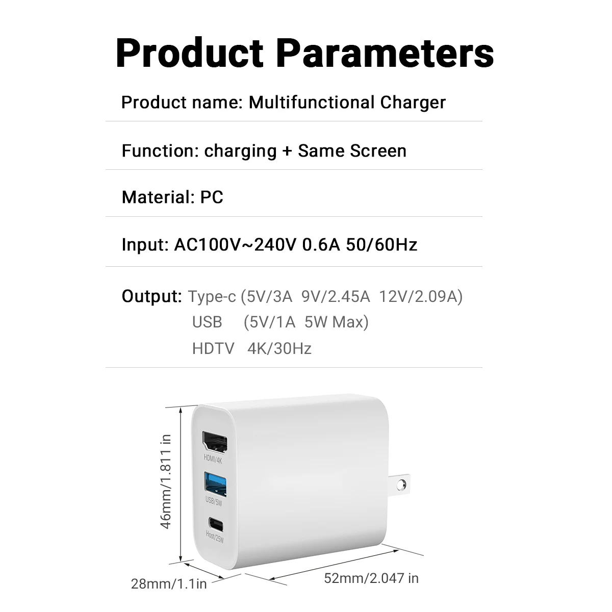 Gopala 30W Switch Dock Charger Portable TV Docking Station 4K@30Hz HDMI USB3.1 PD USB-C Fast Charging For Switch OLED
