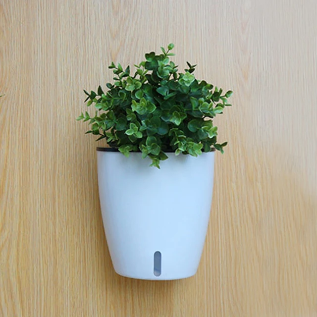 Falra Szerelt Ön Öntözőkészülék Fazék Automatikus Vízelnyelő Kreatív Víztároló Virágcserapár Beltéri Kültéri Irodakerthez - Image 6