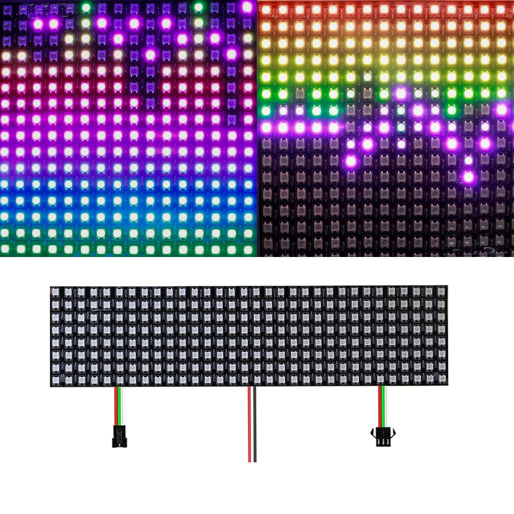 4x12 8x8 16x16 8x32 WS2812 RGBIC Led Digital Matrix Panel Lichter ...