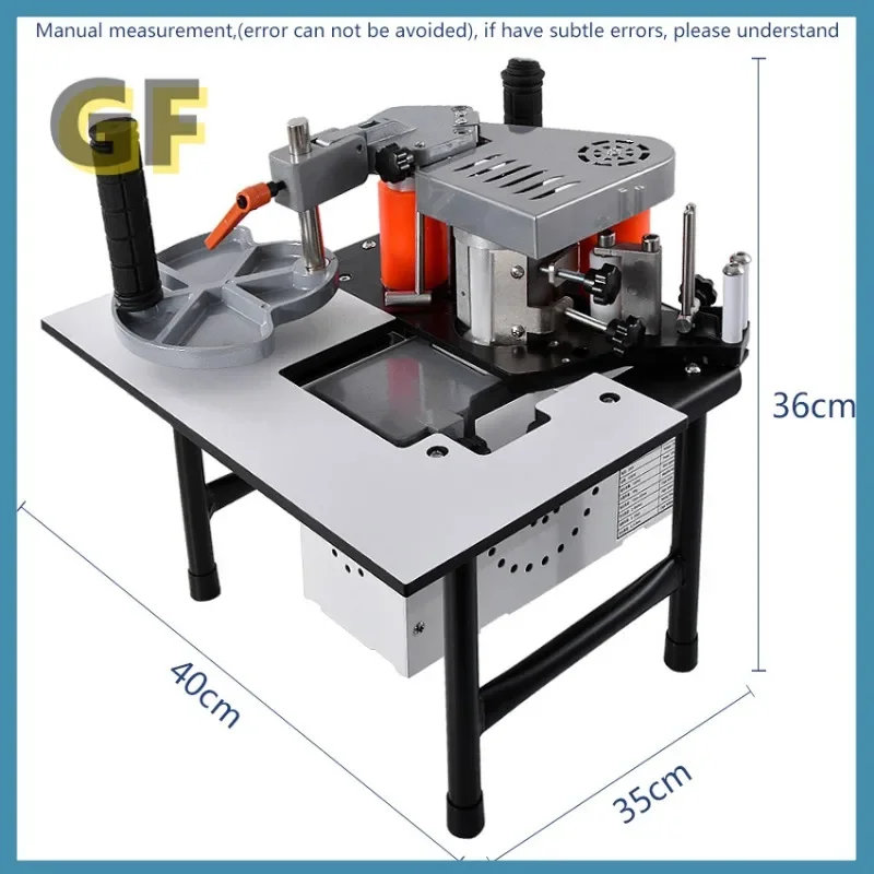 SC-40 Edge Banding Machine Portable Wood PVC Two-sided Gluing Edge Bander Tray & Cut Adjustable Speed 110/200V 1200W 1000ml