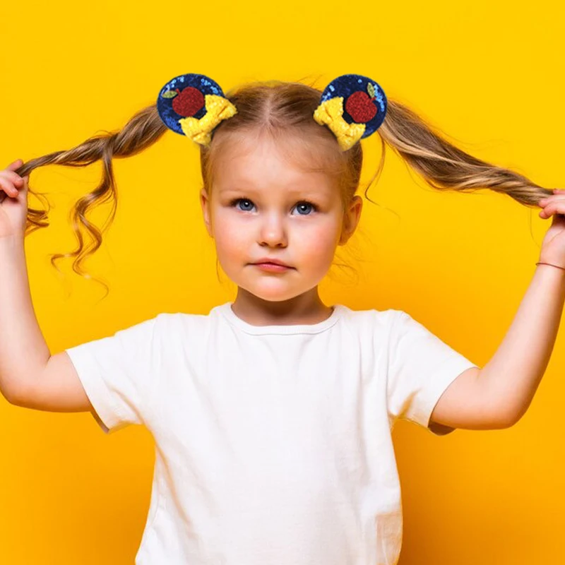 Süße modische Haarspange mit Mausohren für Mädchen, Festival-Party, Pailletten-Schleifen, Glitzer-Schmetterlings-Haarspangen, DIY-Haar-Accessoires – Detail 9
