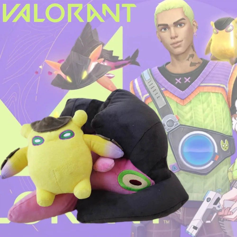 

Плюшевые игрушки Valorant, Гекко крыльман, Мош, яма, кружится голова, плюшевые игрушки, кавайная игра, милая мягкая хлопковая набивная кукла, подарки на день рождения, игрушки для мальчиков
