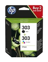 Hp 303 Colore Nero Confezione Da 2 Cartridges-3Ym92Ae Di Inchiostro Originali