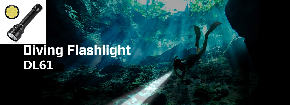 Wurkkos DL40 Diving Flashlight Bright 5000lm Dive light with 4*LH351D 90CRI 26650 IPX-8 Waterproof Underwater Torch Light 5000K underwater dock lights