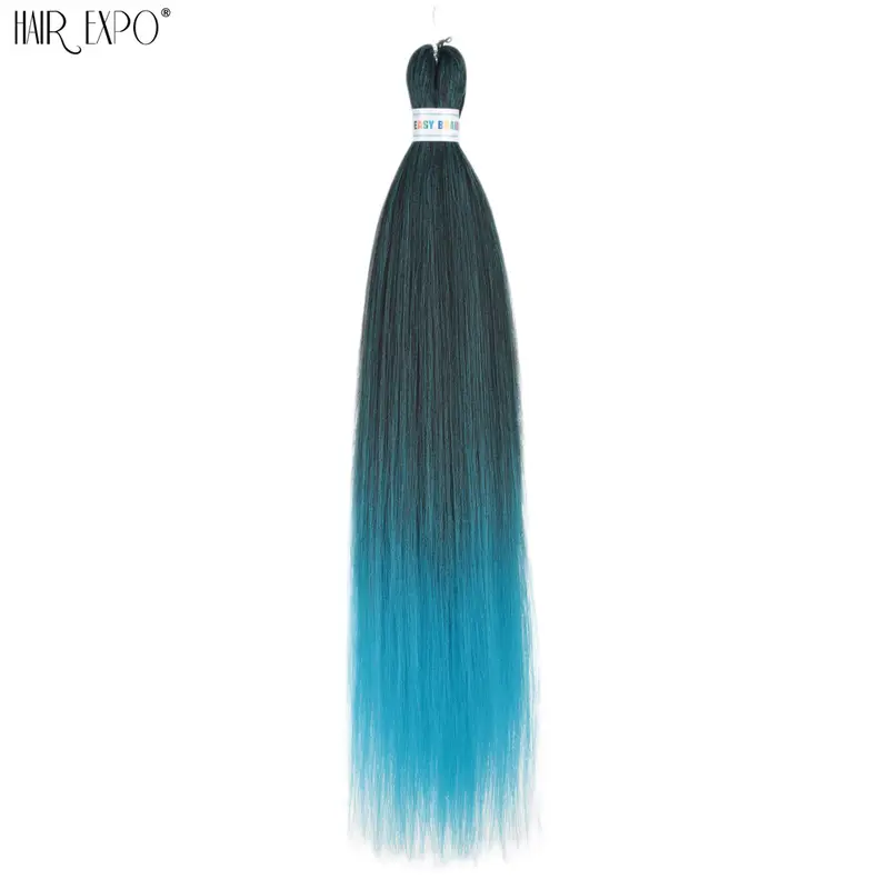 26Inch Easy Braids Hair Synthetic Colourful Pre Stretched Braiding Hair Extensions Jumbo Braids Ombre Yaki Long Straight Hair - Image 62