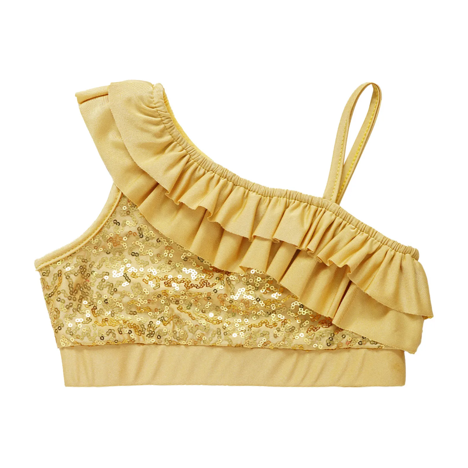 Girls Tank Tops Girls Sports Bras Kids Girls Shiny Sequins Ballet Dance Bra Tops Sleeveless Tanks Vest Gymnastics Workout Dancewear Stage Performance Costumes
