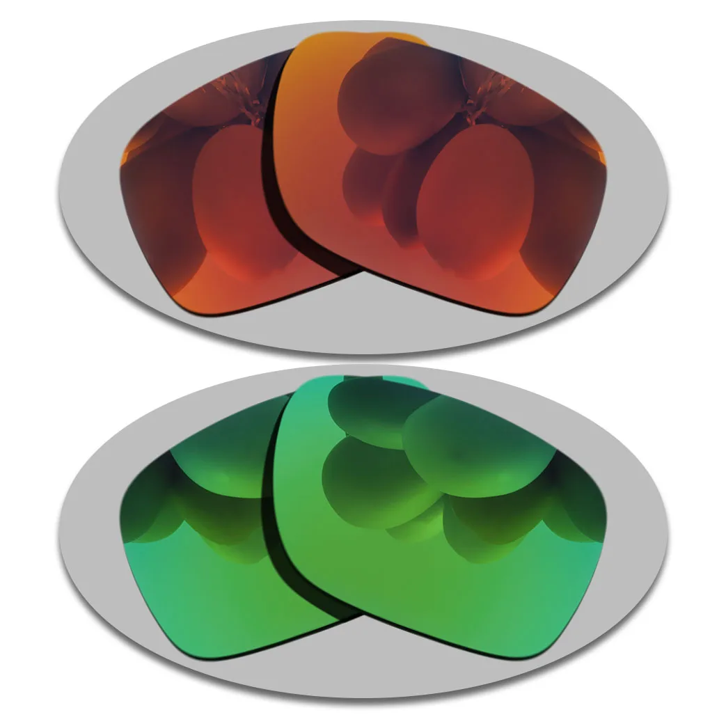 Fire red green lenses replacement for spy optic discord polarized