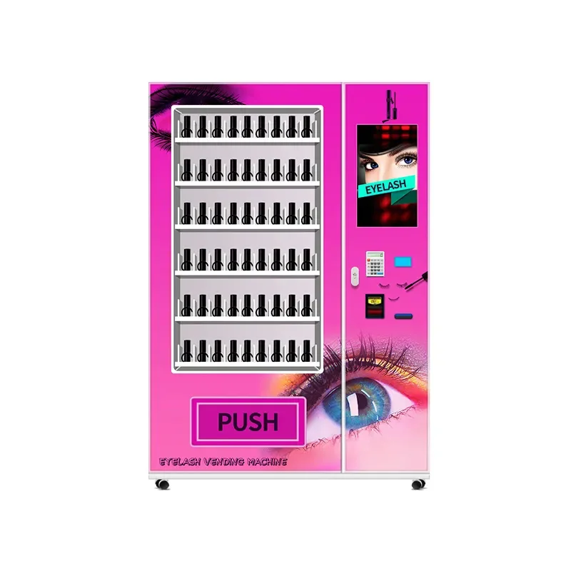 Digital Beauty Vending Machine Cosmetics Nails Makeup Removing Wipes Lipgloss Vendor Hair Weave Wig Nail Eyelash Vending Machine vendor