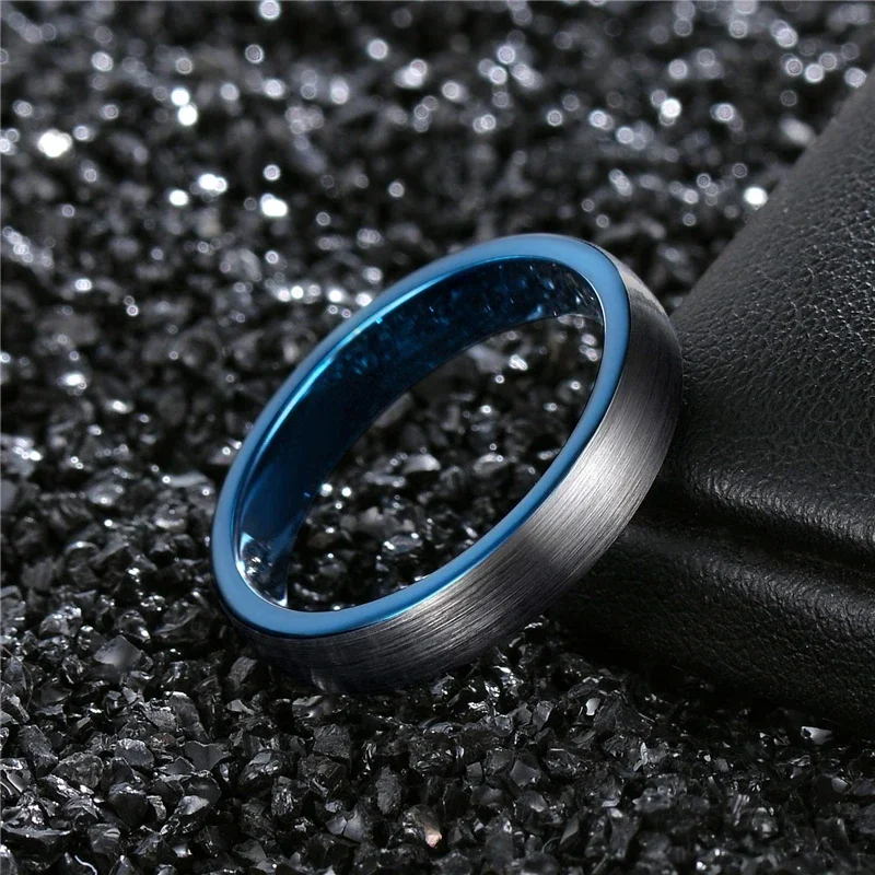 Somen Ring Men Custom Engraved 4mm 6mm 8mm Tungsten Ring For Couple Women Vintage Wedding Band Couple Engagement Rings Anels